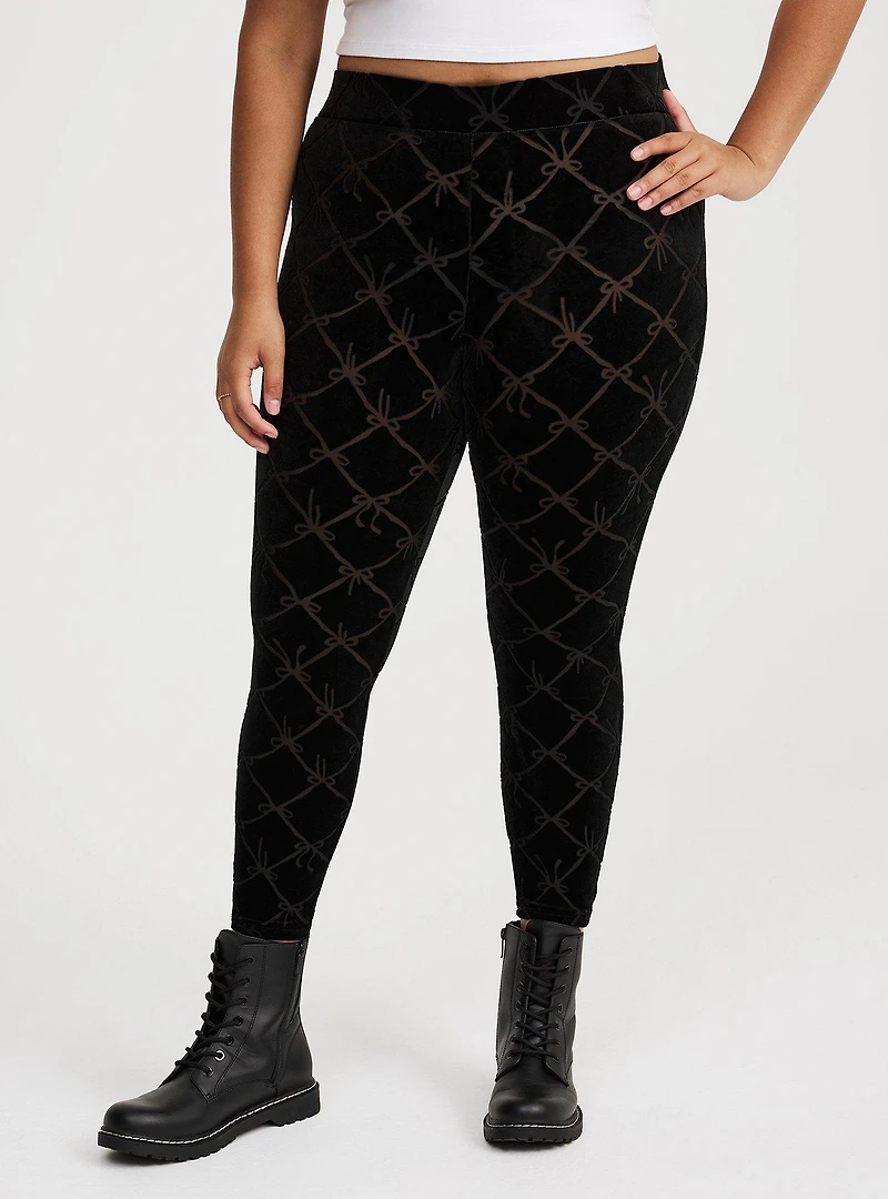 Full-Length Burnout Velvet Legging