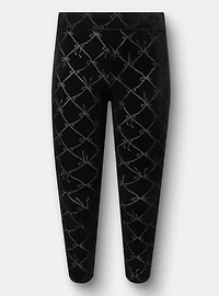 Full-Length Burnout Velvet Legging