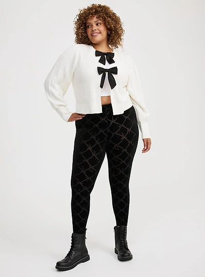 Full-Length Burnout Velvet Legging