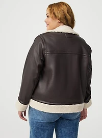 Sherpa Lined Moto Jacket