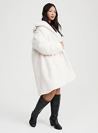 Longline Faux Fur Coat