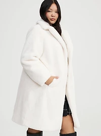 Longline Faux Fur Coat