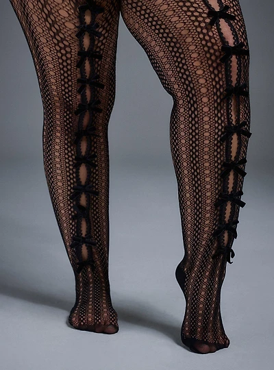 Nightfall Bow Fishnet Tights