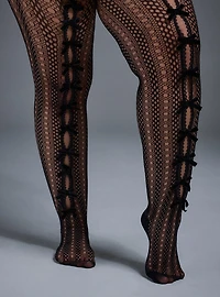 Nightfall Bow Fishnet Tights