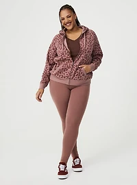 Cozy Fleece Zip-Up Raglan Hoodie