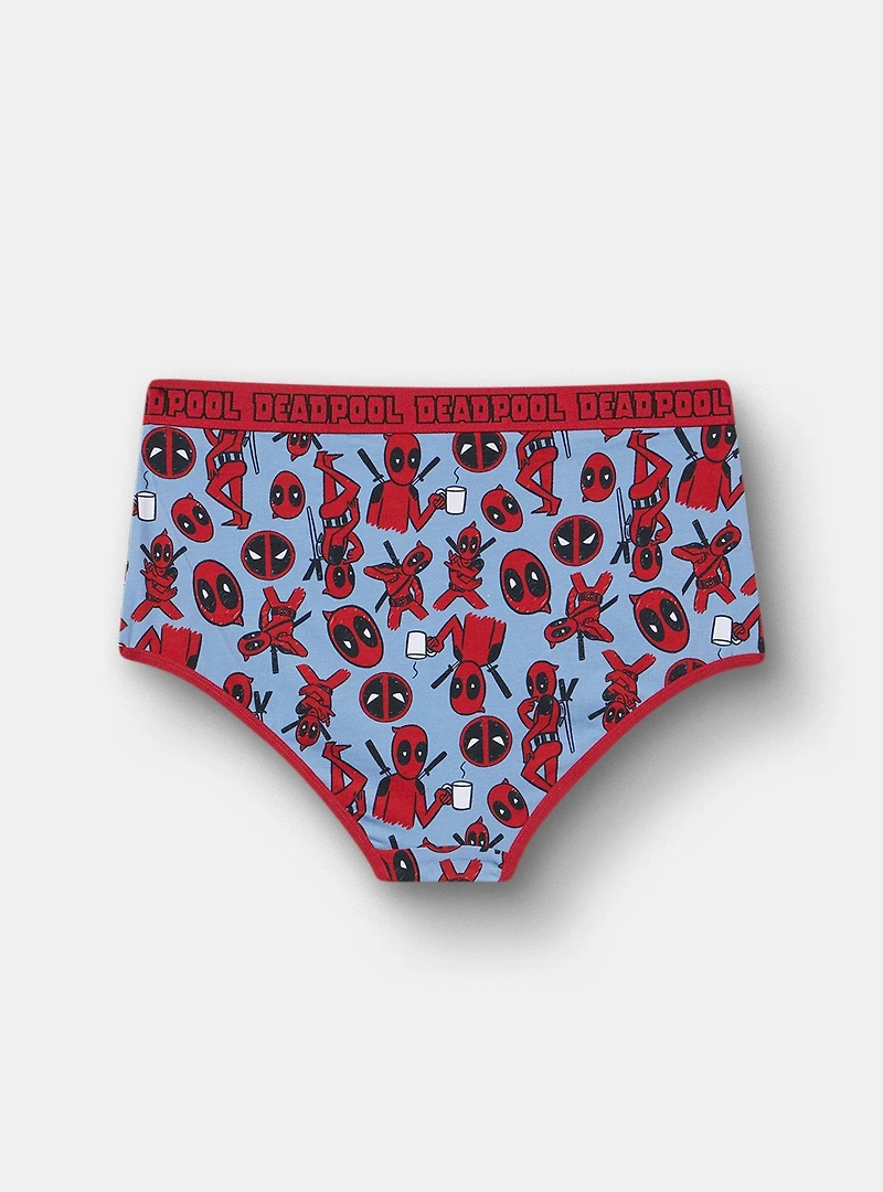 Deadpool Mid-Rise Cotton Brief Panty