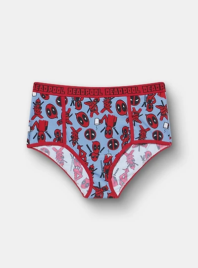 Deadpool Mid-Rise Cotton Brief Panty