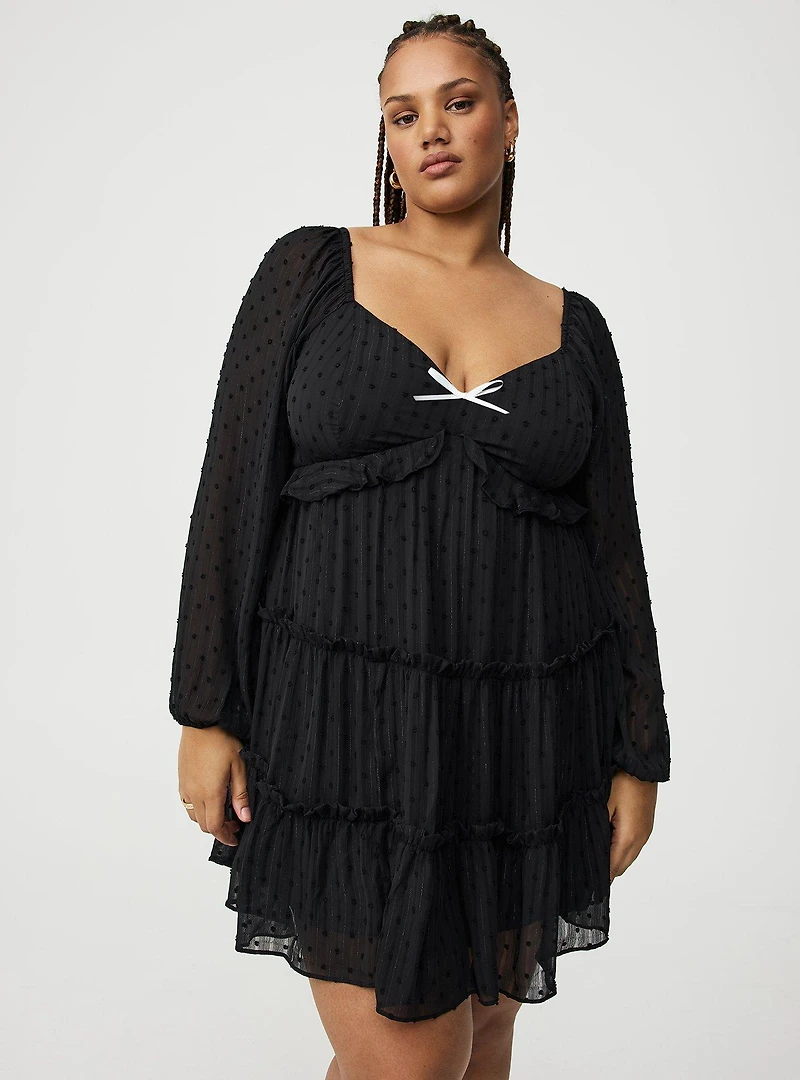 Tiered Babydoll Mini Dress