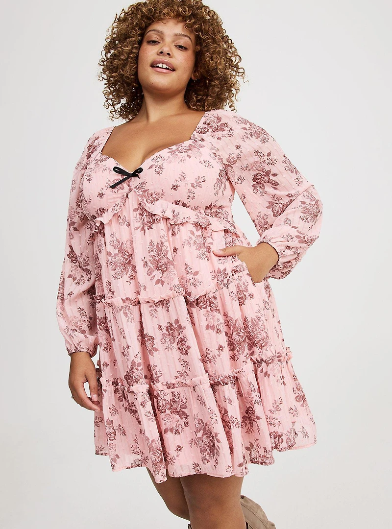 Tiered Babydoll Mini Dress