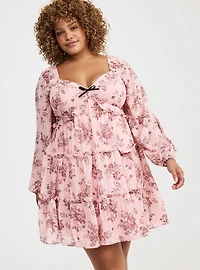Tiered Babydoll Mini Dress