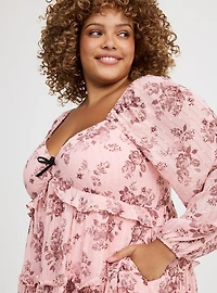 Tiered Babydoll Mini Dress