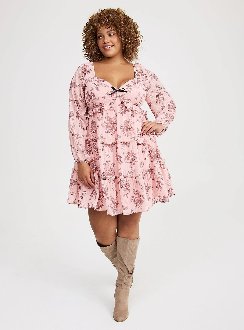 Tiered Babydoll Mini Dress