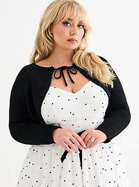 Retro Chic Tie-Front Shrug