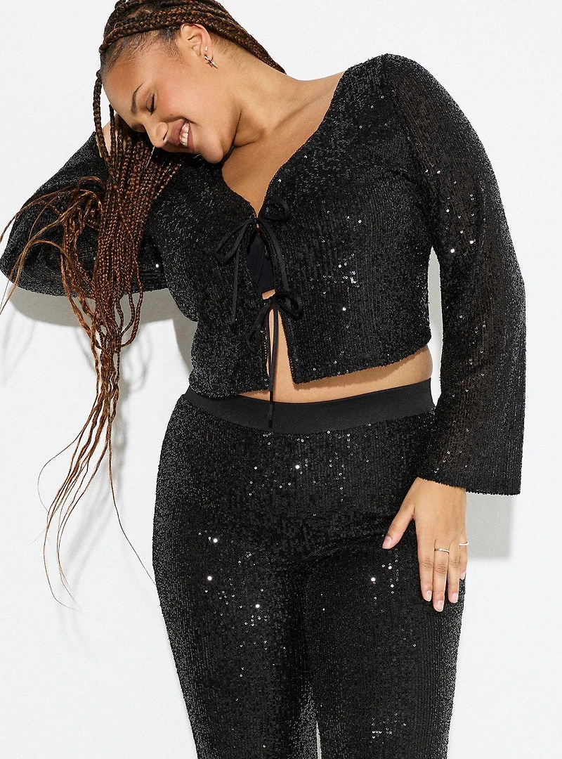 LoveSick Sequin Flare Pant