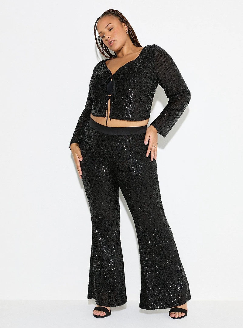 LoveSick Sequin Flare Pant