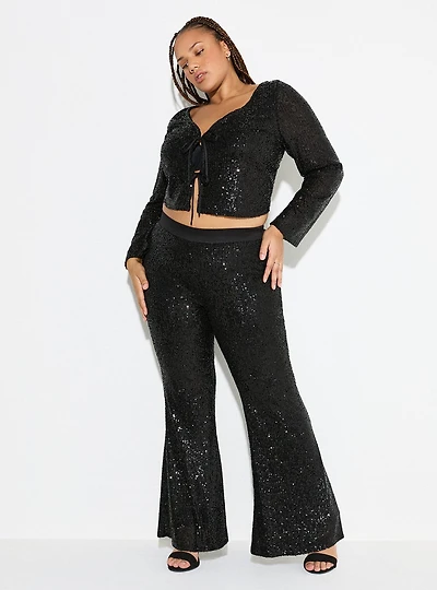 LoveSick Sequin Flare Pant
