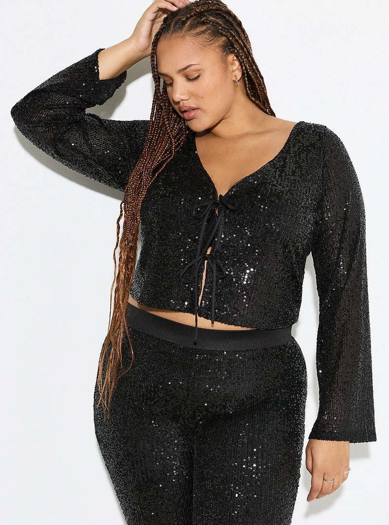 LoveSick Sequin Flyaway Top