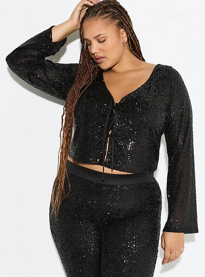 LoveSick Sequin Flyaway Top