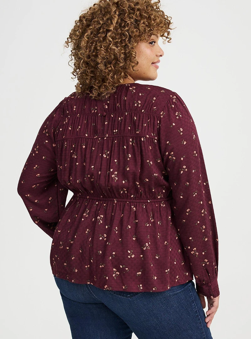 Shirred Babydoll Top