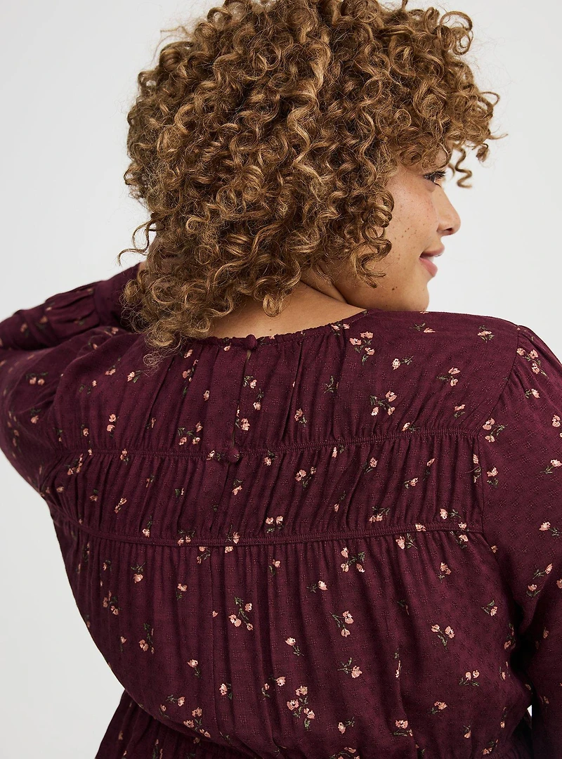 Shirred Babydoll Top