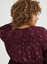 Shirred Babydoll Top