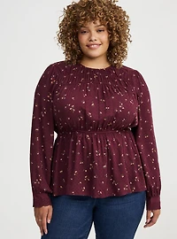 Shirred Babydoll Top