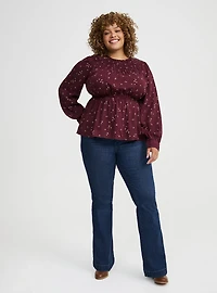Shirred Babydoll Top