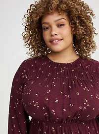 Shirred Babydoll Top