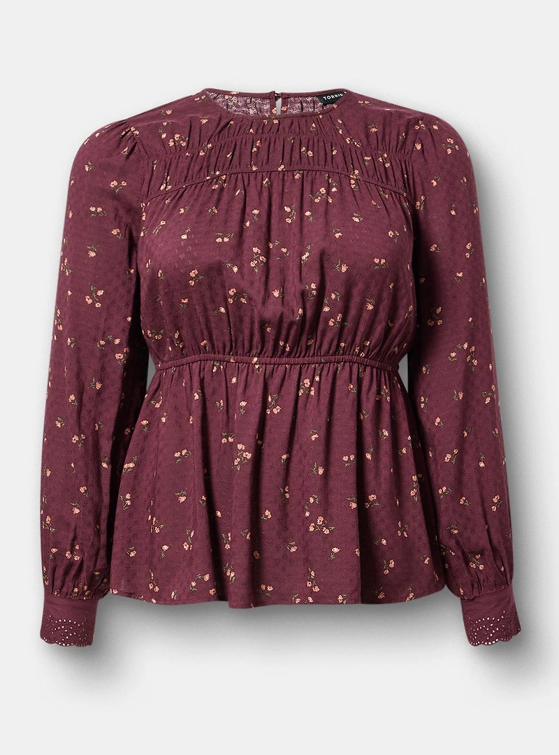 Shirred Babydoll Top