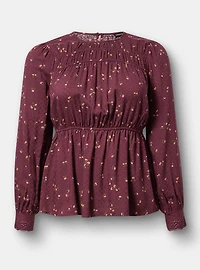 Shirred Babydoll Top