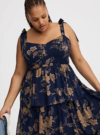 Sweetheart Tiered Midi Dress