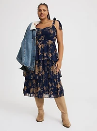 Sweetheart Tiered Midi Dress
