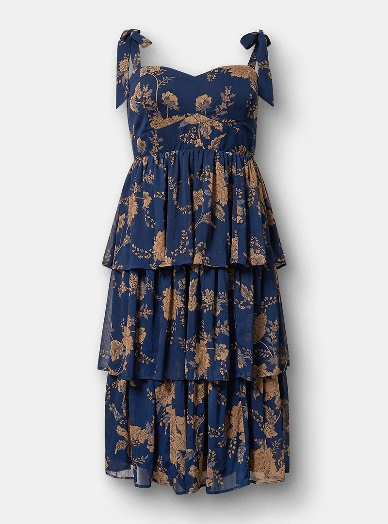 Sweetheart Tiered Midi Dress