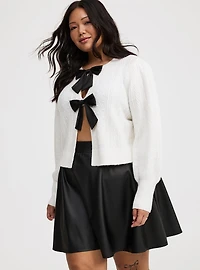 Faux Leather Circle Skirt