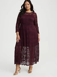 A-Line Lace Maxi Dress