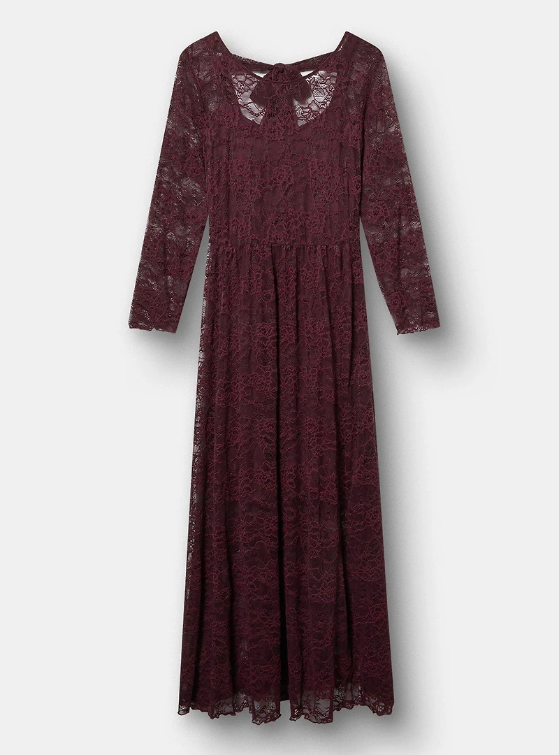 A-Line Lace Maxi Dress