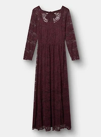 A-Line Lace Maxi Dress