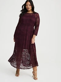 A-Line Lace Maxi Dress