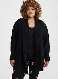 Boucle Open Front Cardigan