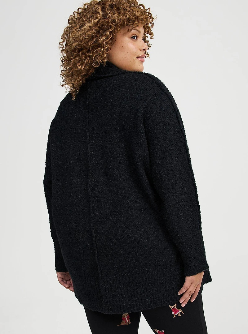 Boucle Open Front Cardigan