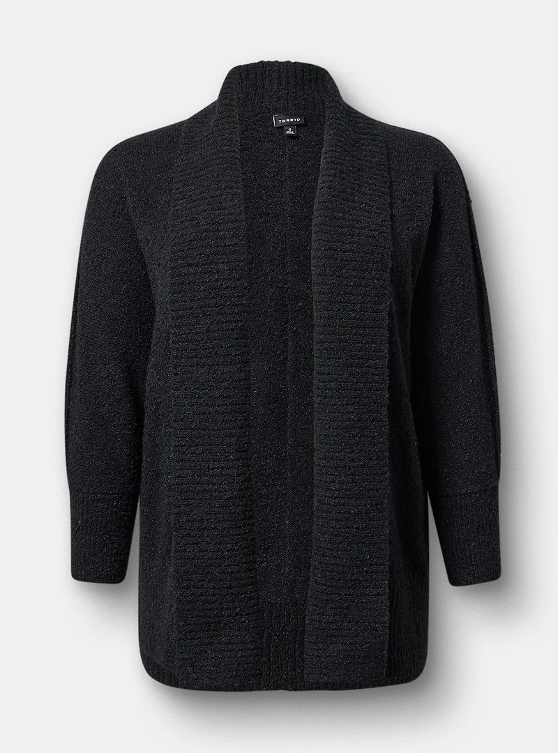 Boucle Open Front Cardigan