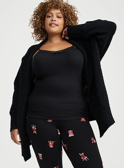 Boucle Open Front Cardigan
