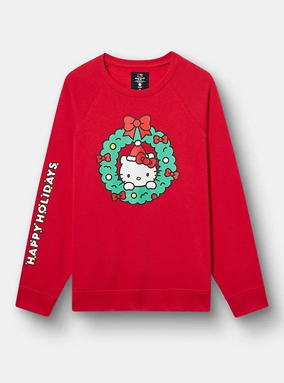 Hello Kitty Christmas Oversized Fleece Sweatshirt