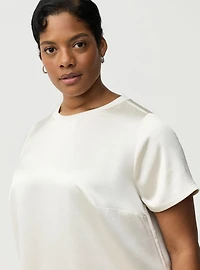 Satin Crew Top