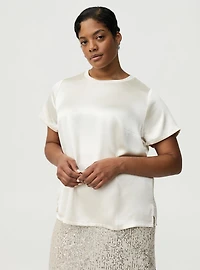 Satin Crew Top