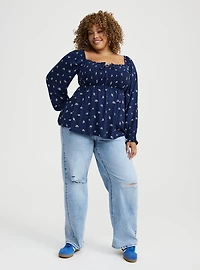 Tie Front Babydoll Top