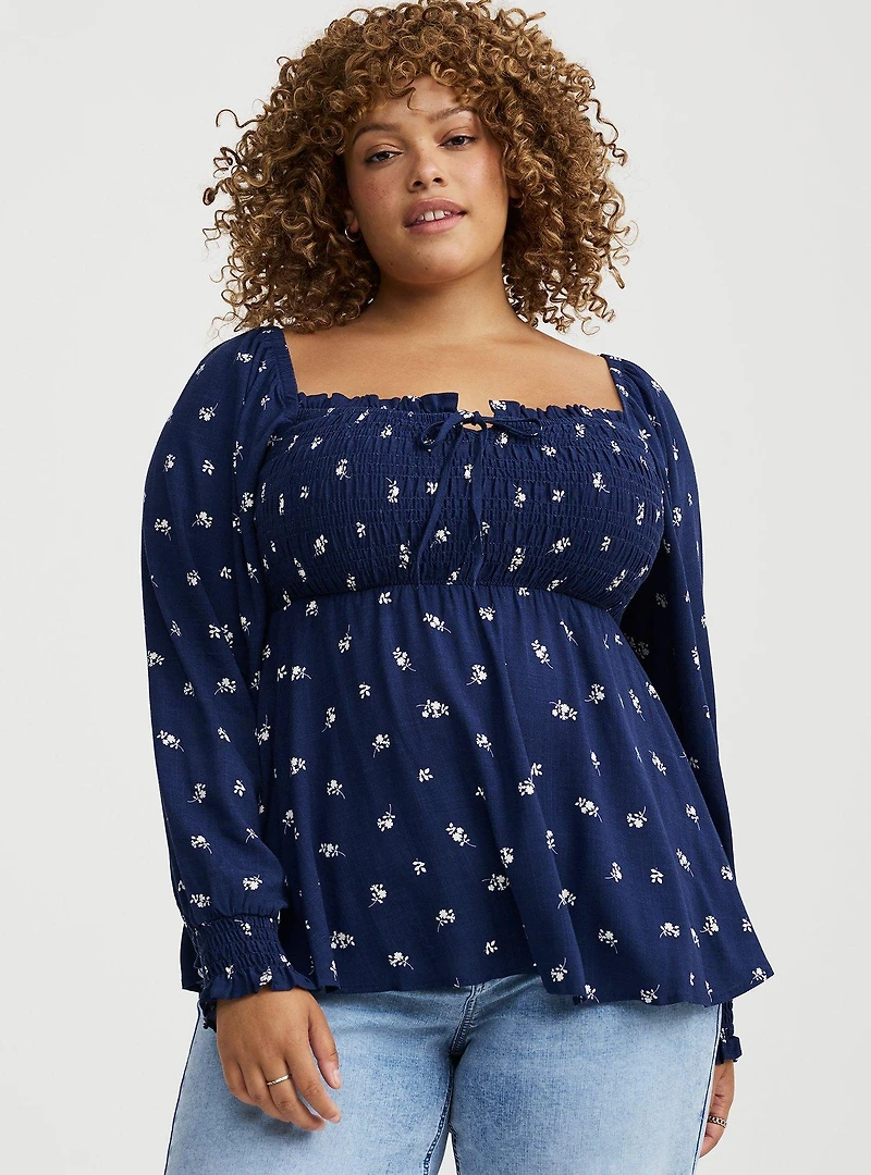 Tie Front Babydoll Top