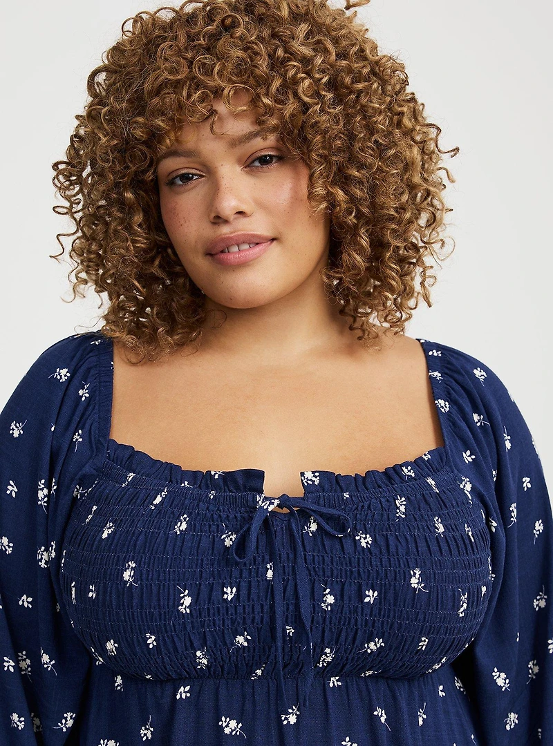 Tie Front Babydoll Top