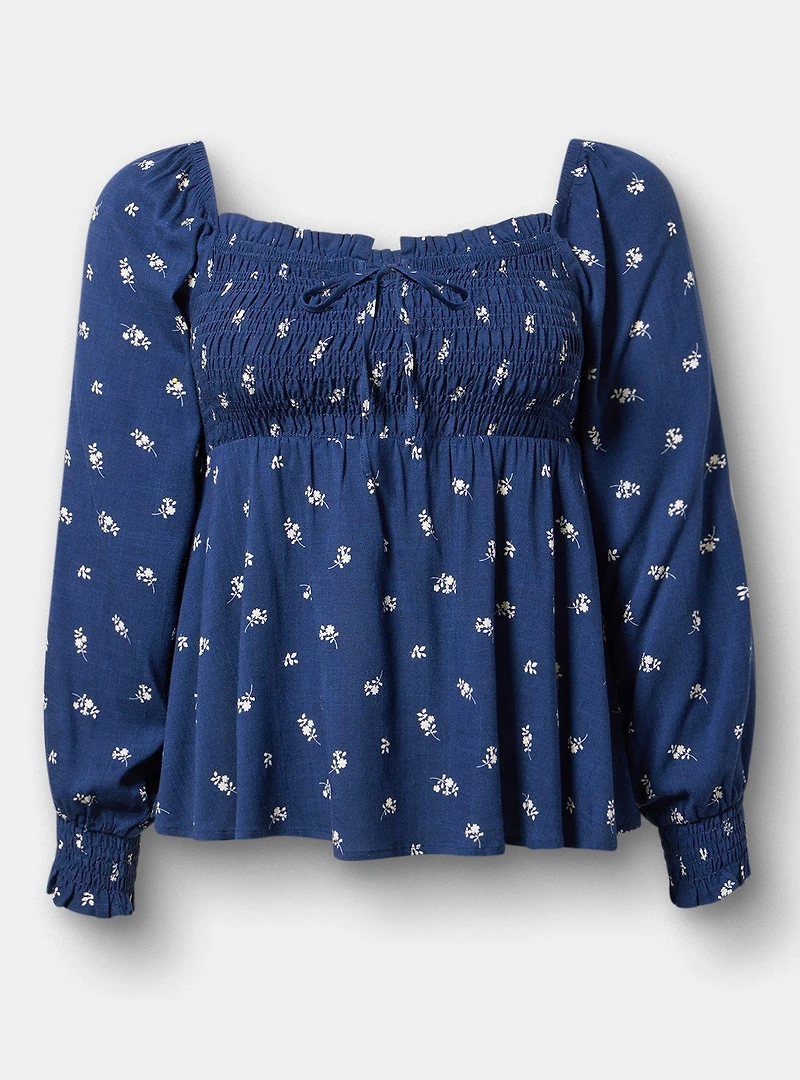 Tie Front Babydoll Top