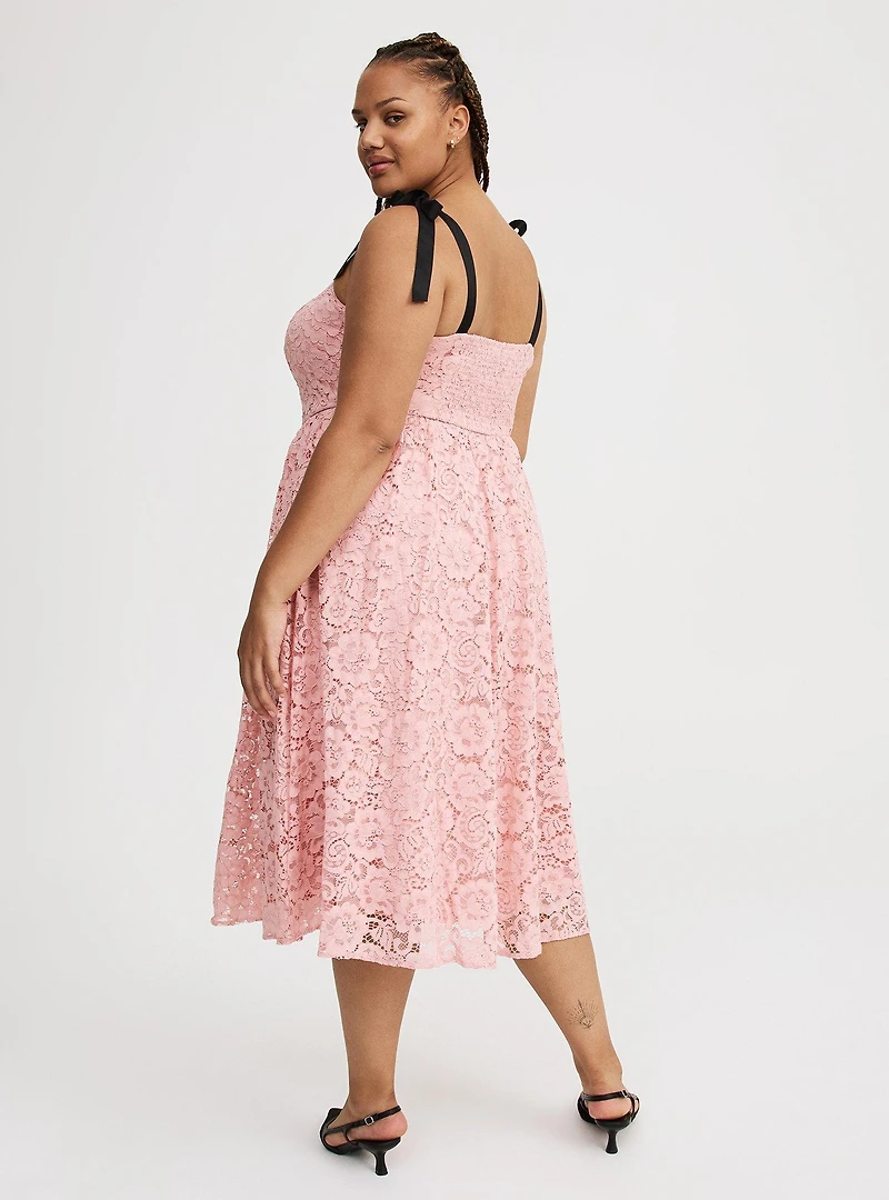 V-Waist Midi Dress